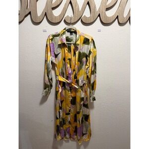 French Connection Yellow Dress Size L